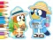 Гульня Coloring Book: Bluey Camping онлайн