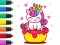 Гульня Coloring Book: Unicorn Cupcake онлайн