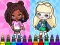 Гульня Coloring Book: Aha World Sporty Girl онлайн