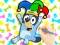 Гульня Coloring Book: Clown Bluey онлайн