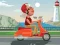 Гульня City Scooter Ride Coloring онлайн