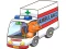 Гульня Cartoon Ambulance Puzzle онлайн