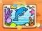 Гульня Color By Code: Dolphin онлайн