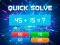 Гульня Quick Solve онлайн