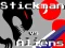 Гульня Stickman vs Aliens онлайн