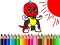 Гульня Back To School: Mask Boy Coloring онлайн