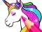 Гульня Unicorn Coloring Book Glitter онлайн