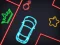 Гульня Neon Car Puzzle онлайн