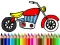 Гульня Back To School: Motorbike Coloring онлайн
