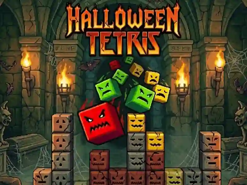 Гульня Halloween Tetris онлайн