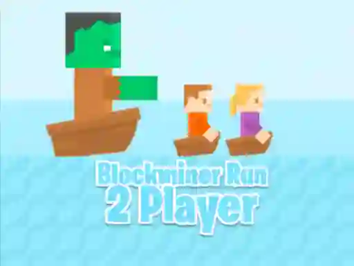 Гульня Blockminer Run  2 player онлайн