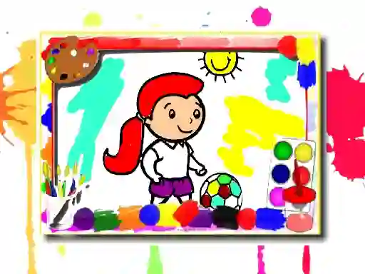 Гульня Football Coloring Book онлайн