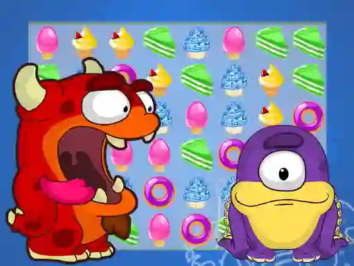 Гульня Candy Monster Match 3 онлайн