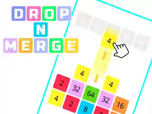 Гульня Drop N Merge Blocks онлайн