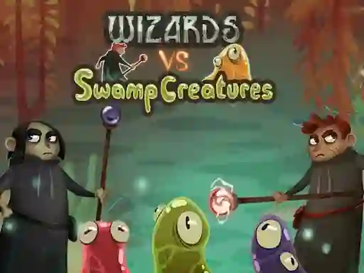 Гульня Wizards vs swamp creatures онлайн