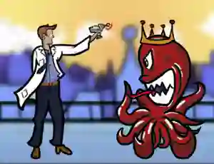 Гульня Scientist vs Aliens онлайн