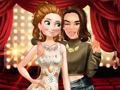Гульня Stars & Royals BFFS: Movie Night онлайн