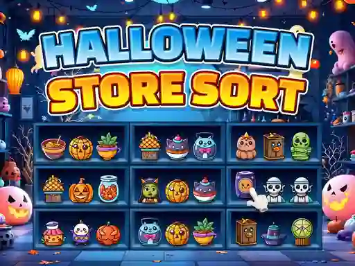 Гульня Halloween Store Sort онлайн