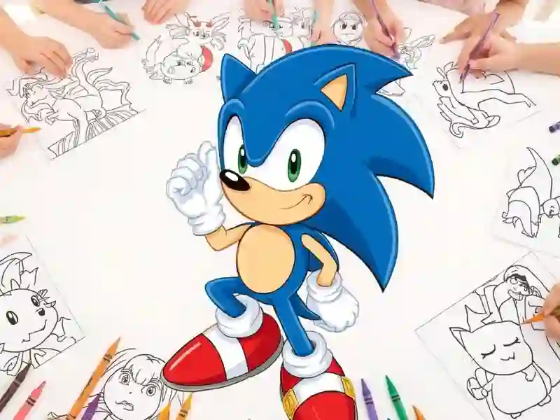 Гульня Sonic Coloring онлайн