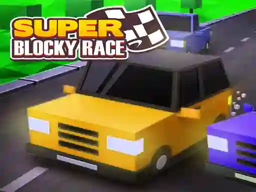 Гульня Super Blocky Race онлайн
