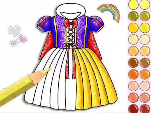 Гульня Princess Glitter Coloring онлайн