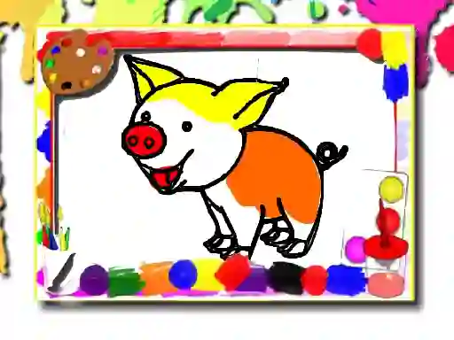 Гульня Pigs Coloring Book онлайн