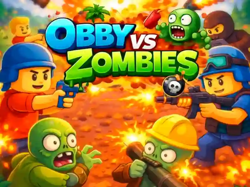 Гульня Obby vs Zombies онлайн