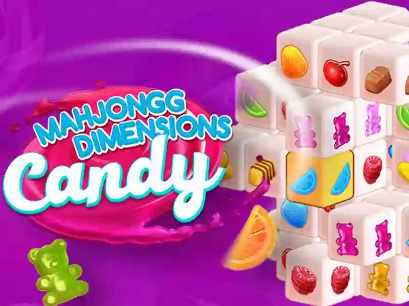 Гульня Candy 3D Mahjong онлайн