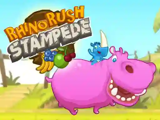 Гульня Rhino Rush Stampede онлайн