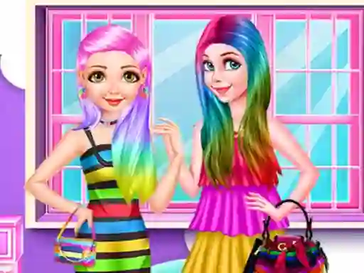 Гульня Princess Rainbow Look онлайн