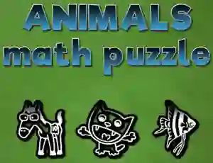 Гульня Animals Math Puzzles онлайн