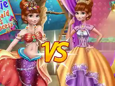 Гульня Anna mermaid vs princess онлайн