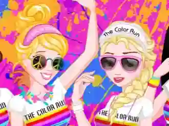 Гульня Princess Color Run онлайн