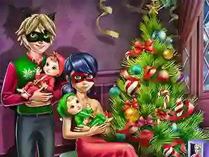 Гульня Dotted Girl Family Christmas онлайн