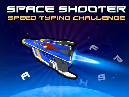 Гульня Space Shooter: Speed Typing Challenge онлайн