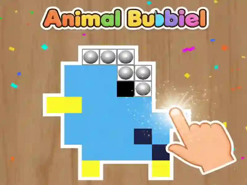 Гульня Animal Bubble Pixel онлайн