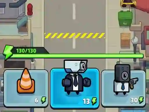 Гульня Toilet fight Police vs zombie онлайн
