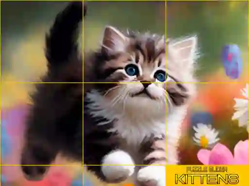Гульня Puzzle Sliding Kittens онлайн