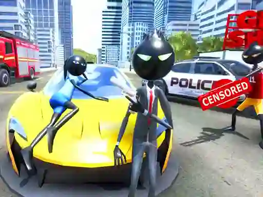 Гульня Amazing Crime Strange Stickman Rope Vice Vegas онлайн