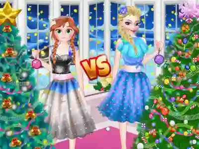 Гульня Ellie VS Annie Christmas Tree онлайн
