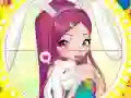 Гульня Winx bunny style: Round Puzzle онлайн