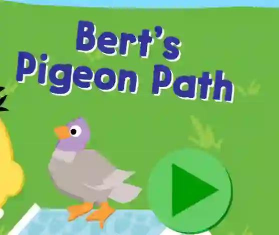 Гульня 123 Sesame Street: Bert's Pigeon Path онлайн