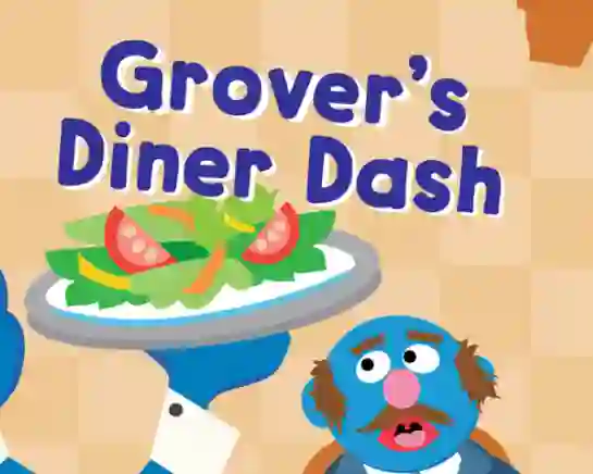 Гульня 123 Sesame Street: Grover's Diner Dash онлайн