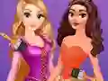 Гульня Disney Princesses Rainbow Dresses онлайн