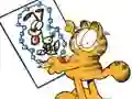 Гульня Garfield connects the dots онлайн