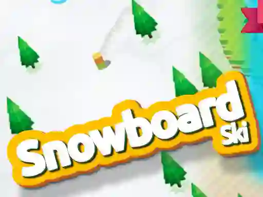 Гульня Snowboard and skis онлайн
