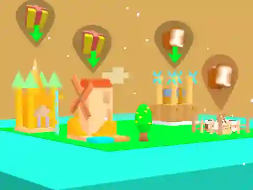 Гульня Polygon Village онлайн