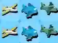 Гульня Big Fast Airplanes Match 3 онлайн