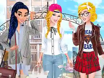 Гульня Princesses: Back to School Collection онлайн
