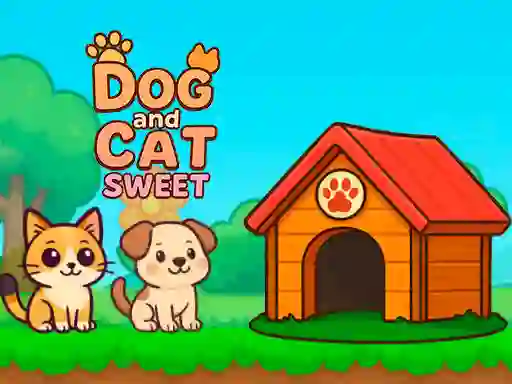 Гульня Dog and Cat Sweet онлайн